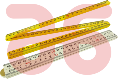 Pl.timmerm.duimstok 1mtr.geel