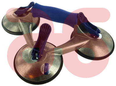 Glasdrager met 3 zuigers