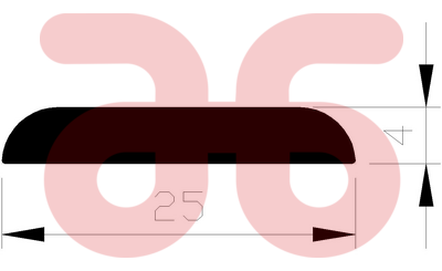 Alum afdekprofiel 25x4mm