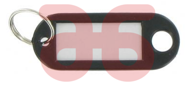 Sleutellabel plastic zwart