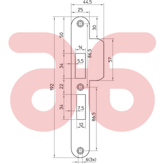 Nemef sluitplaat p4119/17ls rh