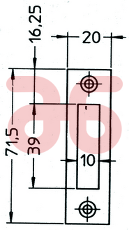 Nemef sluitplaat vlak p1256/12 voo