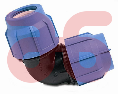 Polyethyleen knie 25x25