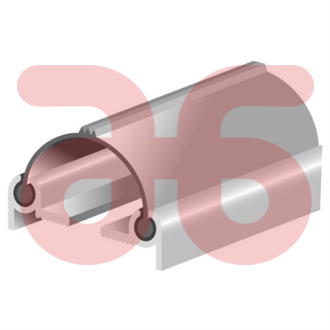 Deurnaaldprof voor deur 40 t/m 50mm. 60mm lip/224