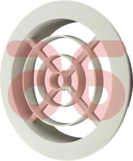 Rooster pvc wit rond 10cm