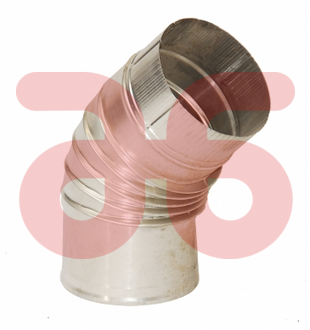 Alu.bocht 45graden 100mm