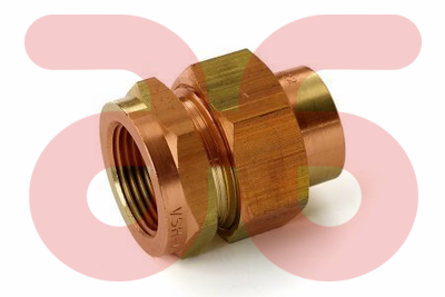 Koppeling 3-delig recht 1/2x15mm