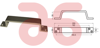 Handgreep bandmodel 200mm 4205