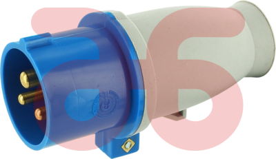 Cee stekker blauw 16amp 2p+a