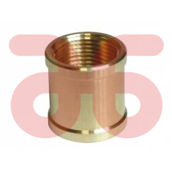 Sok 3/8 2xbinnendraad messing