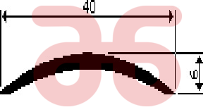 Alum afdekprofiel 40x6mm  a 1m