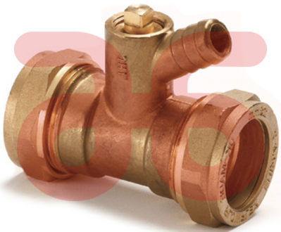 Knelkoppeling 22-22 met aftap