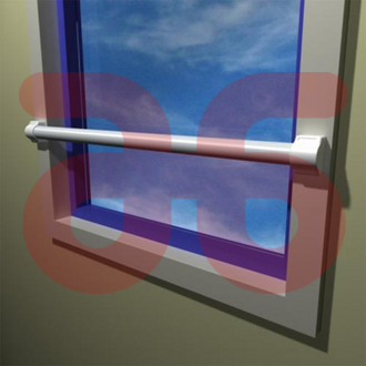 SecuBar doorvalbeveiliging wit odd 990mm