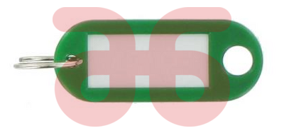 Sleutellabel plastic d.groen