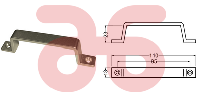 Handgreep bandmodel 110mm 4201