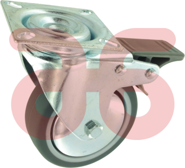 Zwenkwiel met rem diam  75x25