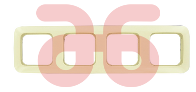 Afdekplaat 4 eenheid wit