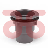 Bakgoot uitloop 70/80 +wartel 125mm grijs