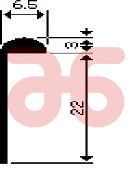 Alum afdekprof.22x3x6.5mm a 2m