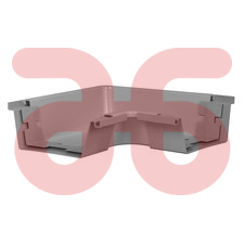 Binnenhoek voor bakgoot 180mm grijs