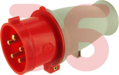 Cee stekker rood  32amp 4p+a