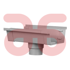 Lijm gootuitloop voor bakgoot 180mm grijs