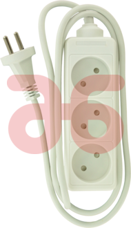 Tafelcontactdoos 3v met 1,5m snoer