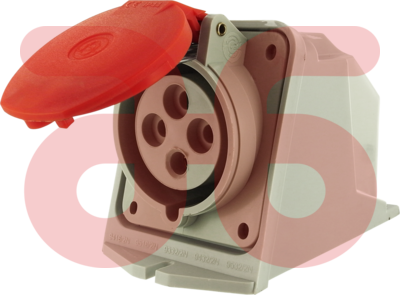 Cee stopcontact 32a rood  3p+a
