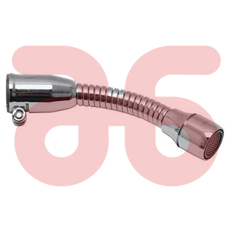 Kraanslang chroom m.klem