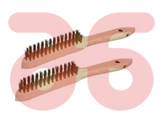 Messing staalborstel 2 rijen