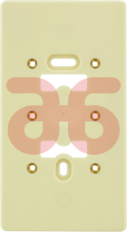 Montageplaat wit dubb. rechth.