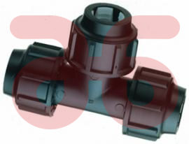 Polyethyleen t-stuk 25x25x25