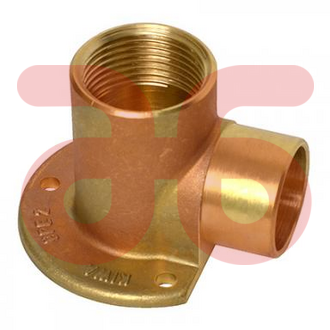 Muurplaat messing laag model