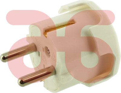 Stekker wit ra haaks