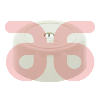 Snoerdoos zwakstroom rond 46mm wit