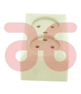 Wandcontactdoos wit opbouw 2v