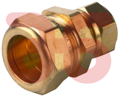 Rechte knel verloopkoppeling 28x22mm