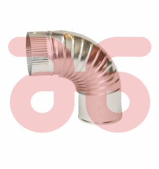 Alu.bocht 90graden  90mm