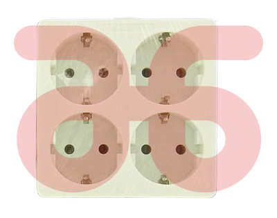 Tafelcontactdoos 4v ra vierkant wit