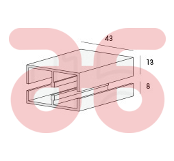Kunststof onderschuifrail dubb