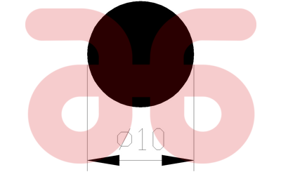 Alum buis rond 10x8mm     a 1m