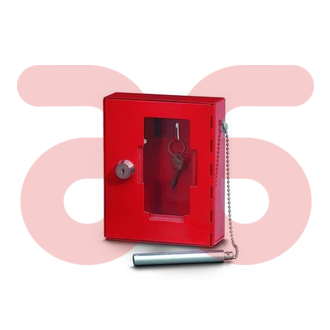 Noodsleutelkastje met hamer