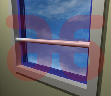 SecuBar doorvalbeveiliging wit idd 1990mm