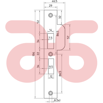 Nemef sluitplaat p4119/17rs rh