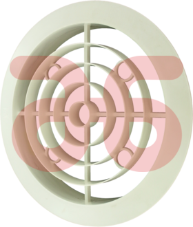 Rooster pvc wit rond 15cm