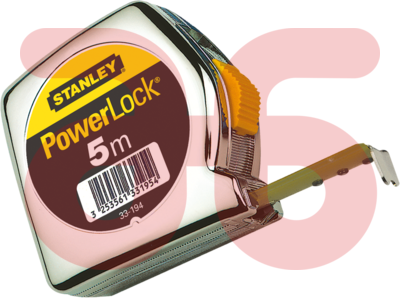 Stanley rolbandmaat 5mtr powerlock 19mm