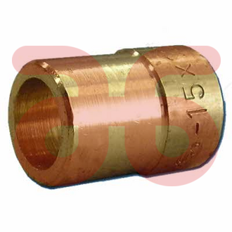 Inschuifsok 22x15mm messing