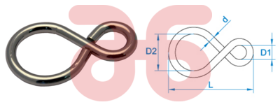 S-haak 106n nikkel  nr 26