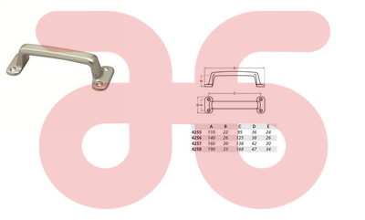 Handgreep hermeta   190mm 4258