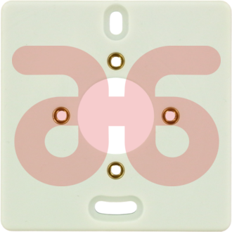 Montageplaat wit enkel vierk.